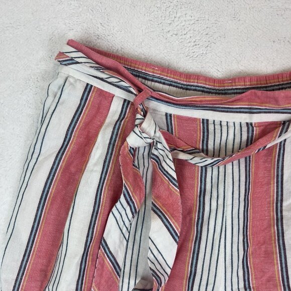 Tommy Hilfiger Linen Blend Pants Women’s Size XL Belt Pockets Beach - Picture 2 of 13